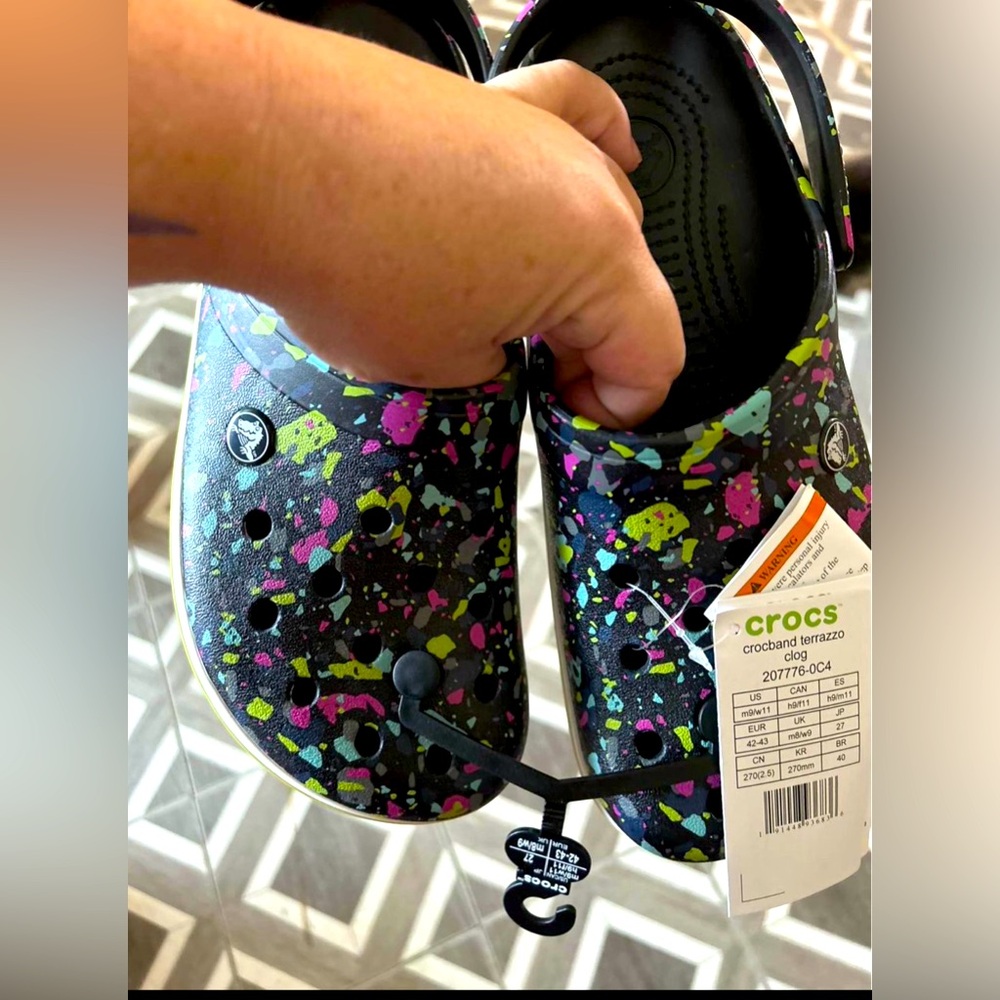 COPY - BRAND NEW Speckled Crocs M8/W11
